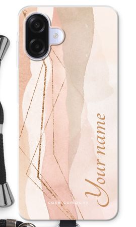 Gold Lines Namecase - Blush