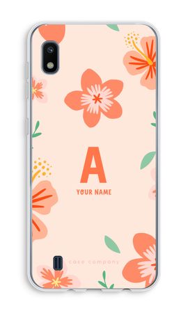 Tropical Pink Flowers Monogram