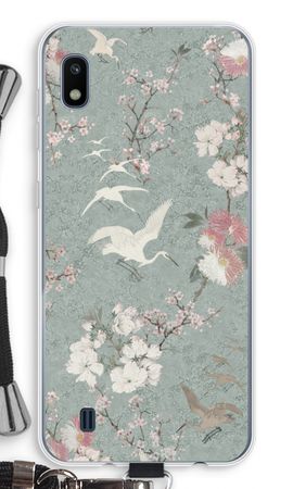 Japanese crane birds blossom