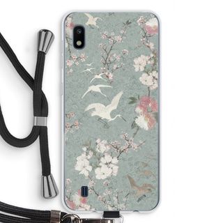 Japanese crane birds blossom