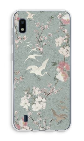 Japanese crane birds blossom