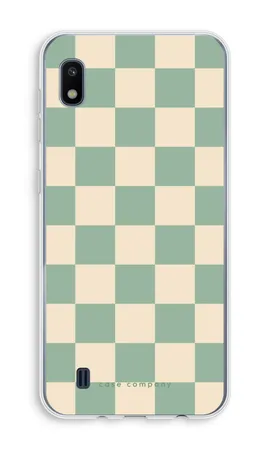 Checkered Mint, Samsung Galaxy A10 soft hoesje