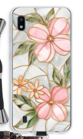 Orange stained glass flower