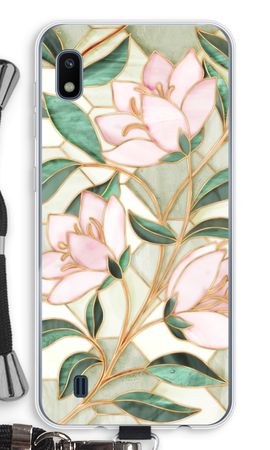 Orange stained glass flower