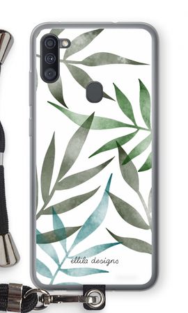 Tropical watercolor leaves