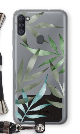 Tropical watercolor leaves