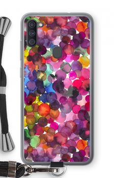 Overlappende waterverfstippen