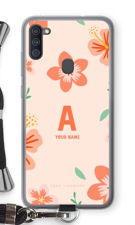 Tropical Pink Flowers Monogram