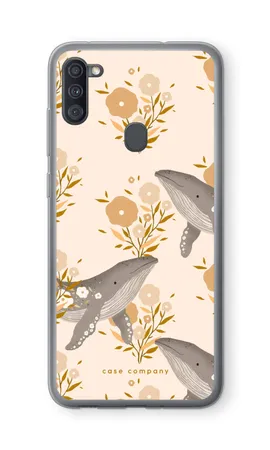Floral Whales, Coque souple Samsung Galaxy A11
