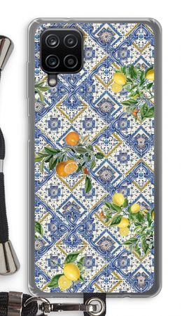 Blue tiles, lemons and oranges - small