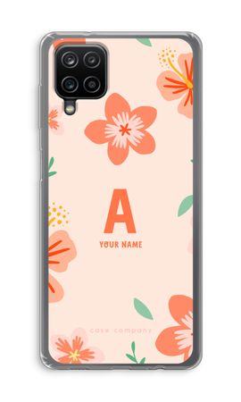 Tropical Pink Flowers Monogram
