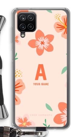 Tropical Pink Flowers Monogram