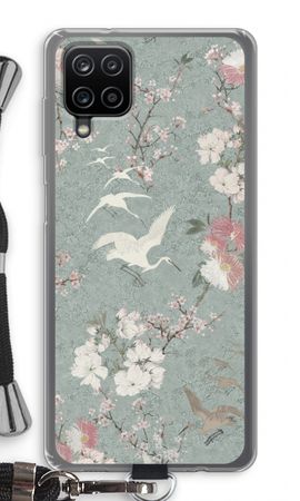 Japanese crane birds blossom