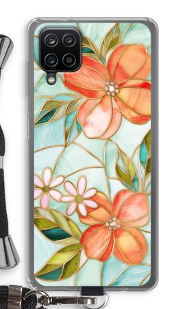 Orange stained glass flower