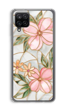 Orange stained glass flower