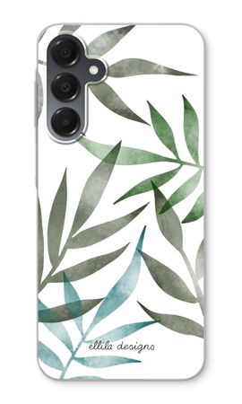 Tropical watercolor leaves