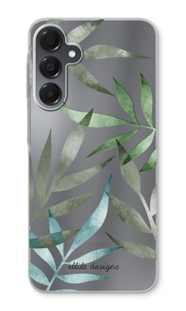 Tropical watercolor leaves