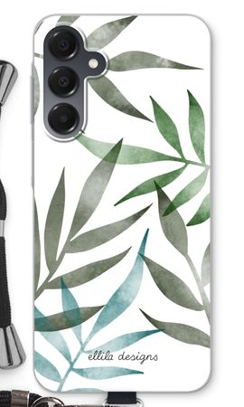 Tropical watercolor leaves