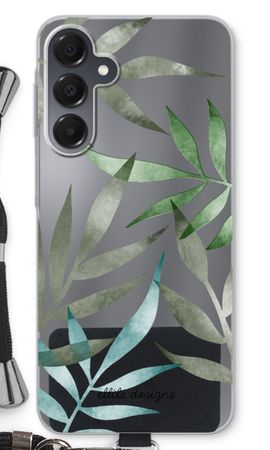 Tropical watercolor leaves