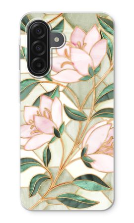 Orange stained glass flower