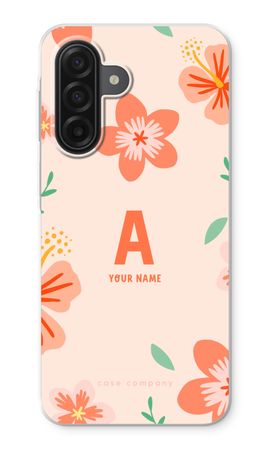 Tropical Pink Flowers Monogram