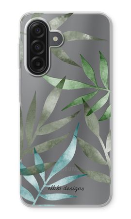 Tropical watercolor leaves