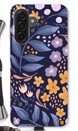 Flowers with blue leaves