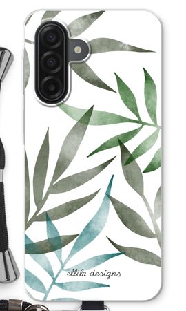 Tropical watercolor leaves