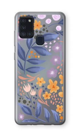 Flowers with blue leaves