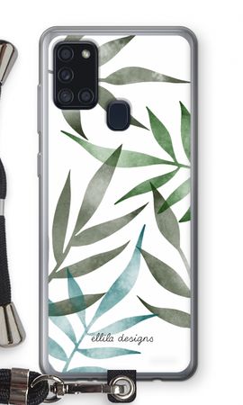 Tropical watercolor leaves