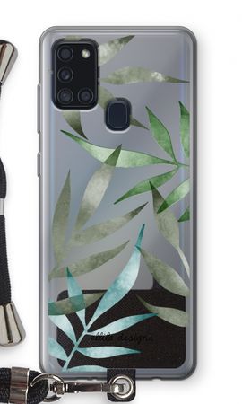 Tropical watercolor leaves