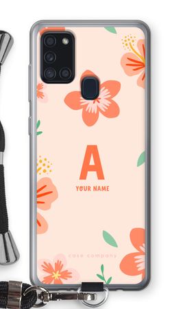 Tropical Pink Flowers Monogram