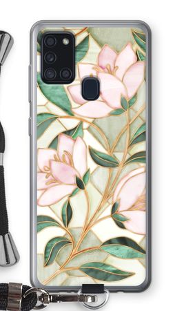 Orange stained glass flower