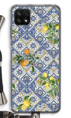 Blue tiles, lemons and oranges - small