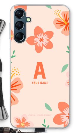 Tropical Pink Flowers Monogram