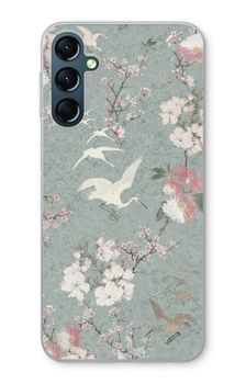 Japanese crane birds blossom