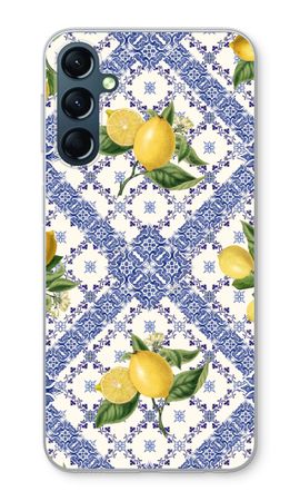 Blue tiles and lemons