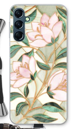 Orange stained glass flower