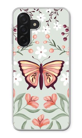 Fjäril i en blommig värld