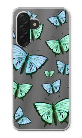 Blå och gröna fjärilar