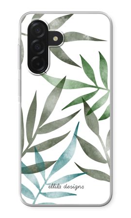 Tropical watercolor leaves