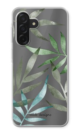 Tropical watercolor leaves