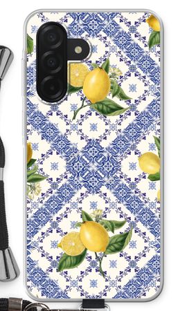 Blue tiles and lemons