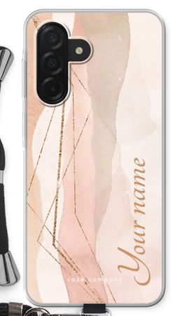 Gold Lines Namecase - Blush
