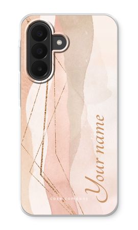 Gold Lines Namecase - Blush