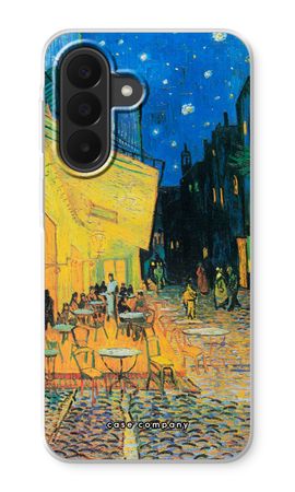 Caféterras bij nacht