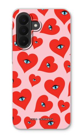 Red heart eyes
