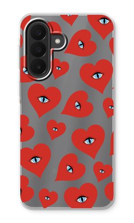 Red heart eyes