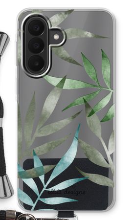 Tropical watercolor leaves