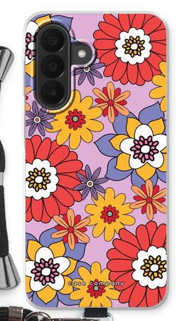 Retro bloemen - Paars